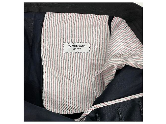 Thom Browne Unkonstruierte Chino-Hosen aus Baumwolltwill Blau - Ansicht 19