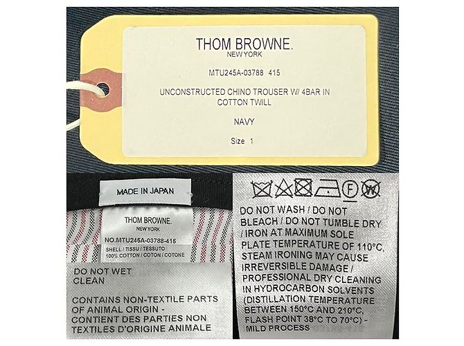 Thom Browne Unkonstruierte Chino-Hosen aus Baumwolltwill Blau - Ansicht 20