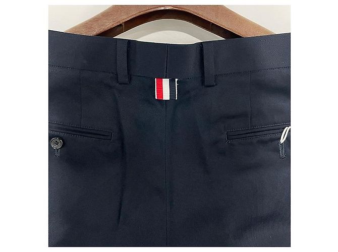 Thom Browne Unkonstruierte Chino-Hosen aus Baumwolltwill Blau - Ansicht 4