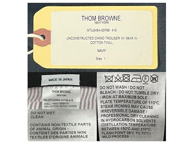 Thom Browne Unkonstruierte Chino-Hosen aus Baumwolltwill Blau - Ansicht 9