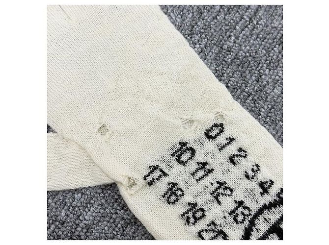 Maison Martin Margiela Wollhandschuhe mit Nummernlogo Maison Margiela Weiß - Ansicht 3