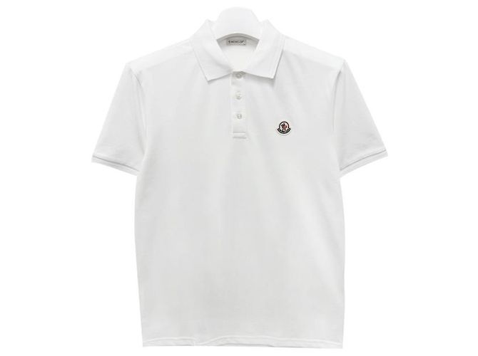 Moncler Polo T-Shirt mit kurzen Ärmeln und Patch Weiß - Ansicht 8