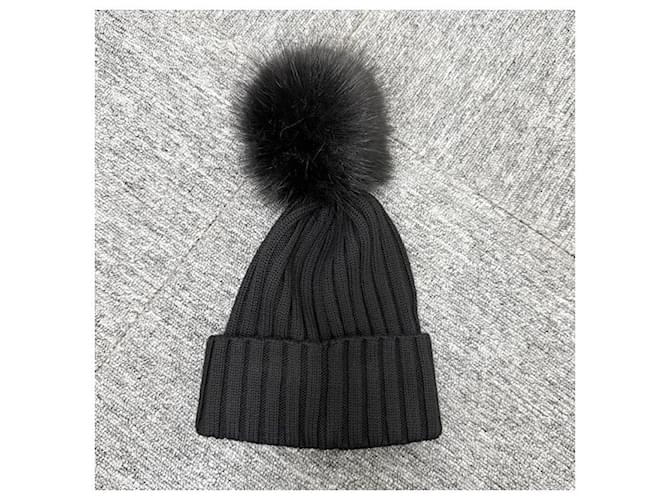 Strickmütze mit Pom Pom und Moncler-Logo-Patch Schwarz - Ansicht 10