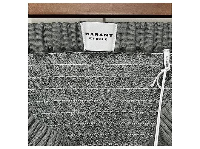 Isabel Marant Falda Mini Smocking PACIFICA Etoile Slate Castaño - vista 18