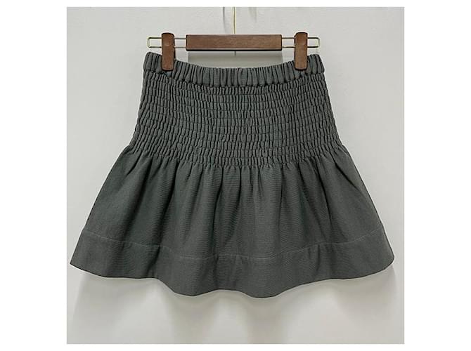 Isabel Marant Falda Mini Smocking PACIFICA Etoile Slate Castaño - vista 2