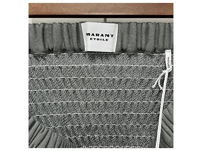 Isabel Marant Falda Mini Smocking PACIFICA Etoile Slate Castaño - vista 7