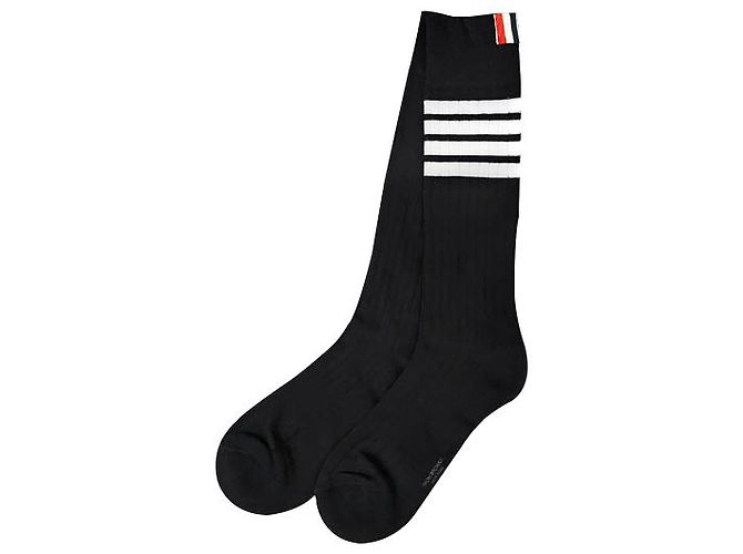 Calze Argyle a Righe Thom Browne Nere Nero - vista 11