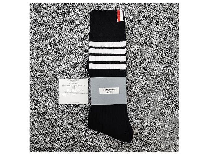Calze Argyle a Righe Thom Browne Nere Nero - vista 12