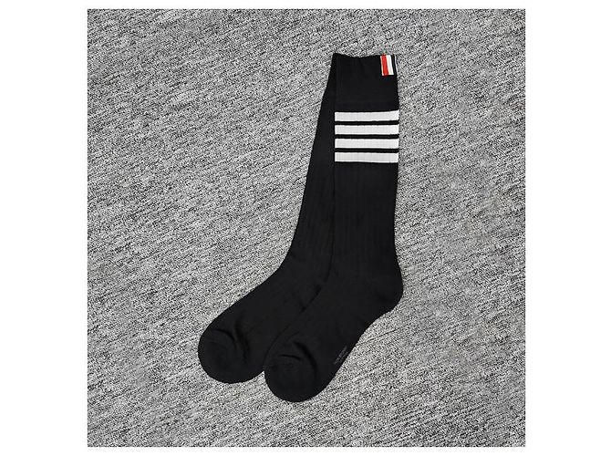 Calze Argyle a Righe Thom Browne Nere Nero - vista 13