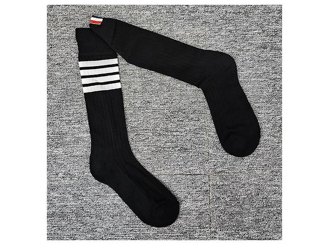 Calze Argyle a Righe Thom Browne Nere Nero - vista 15