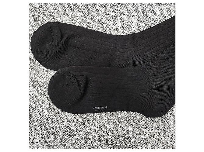 Calze Argyle a Righe Thom Browne Nere Nero - vista 17