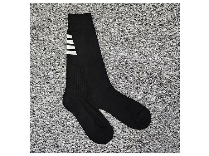 Calze Argyle a Righe Thom Browne Nere Nero - vista 4