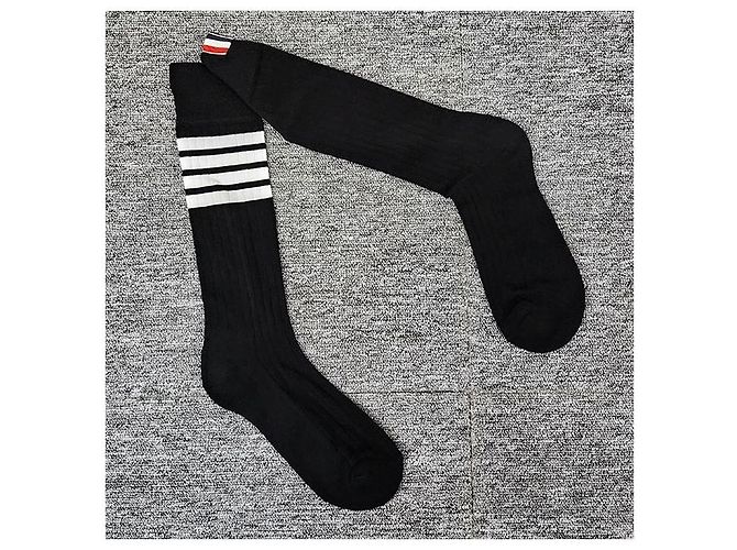 Calze Argyle a Righe Thom Browne Nere Nero - vista 5