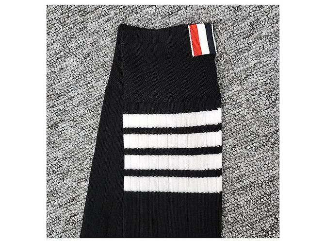 Calze Argyle a Righe Thom Browne Nere Nero - vista 6