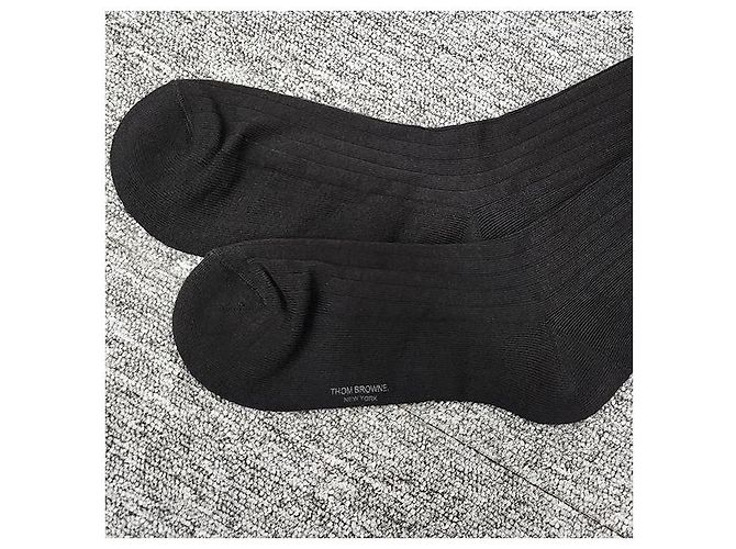 Calze Argyle a Righe Thom Browne Nere Nero - vista 7