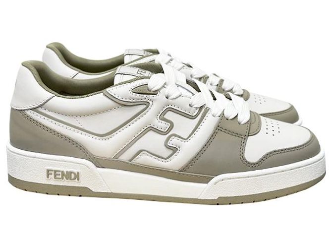 Fendi Match Leder Low-Top Sneakers Sage Weiß mit Stempel: AOMN - Ansicht 13