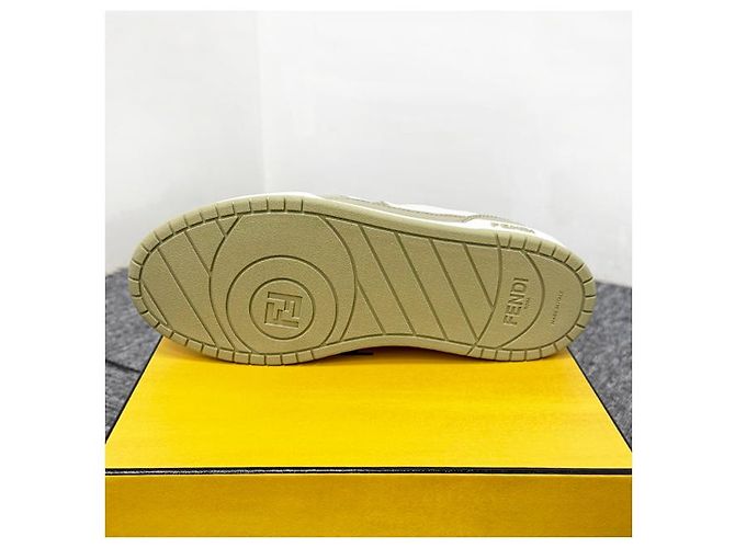 Fendi Match Leder Low-Top Sneakers Sage Weiß mit Stempel: AOMN - Ansicht 17