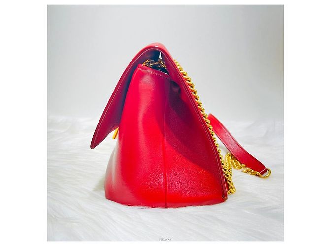 Mulberry Borsa a spalla con pattina in catena rossa Rosso - vista 3