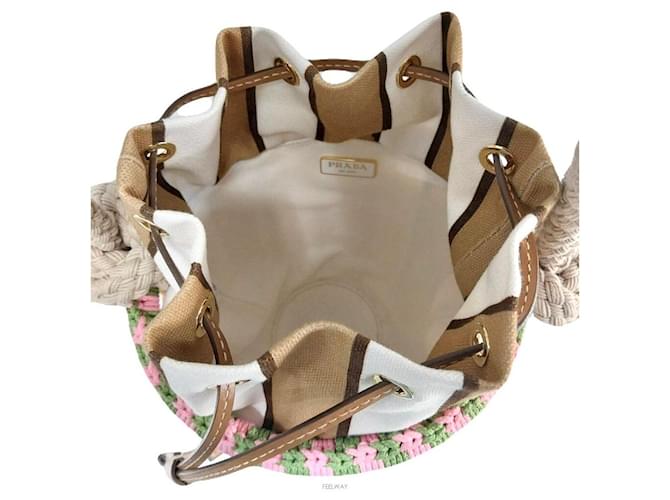 Prada Bolso mini de mimbre Castaño - vista 5