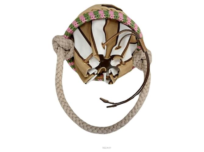 Prada Bolso mini de mimbre Castaño - vista 7