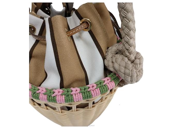 Prada Bolso mini de mimbre Castaño - vista 8