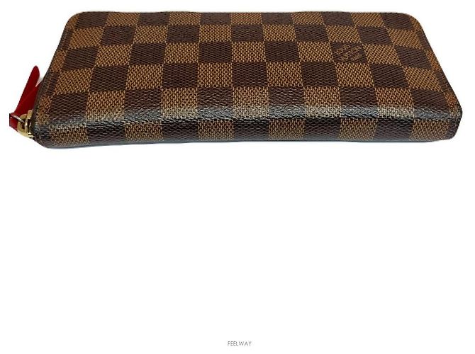 Louis Vuitton Portafoglio Zippy Damier Clémente per Donne Marrone - vista 3