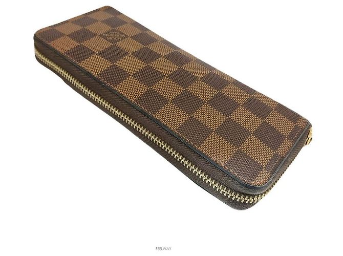 Louis Vuitton Portafoglio Zippy Damier Clémente per Donne Marrone - vista 4
