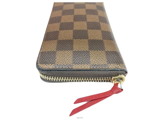 Louis Vuitton Portafoglio Zippy Damier Clémente per Donne Marrone - vista 6