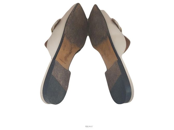 Gucci Marmont Leder Bloper Mules Weiß - Ansicht 4