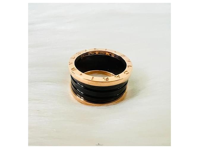 Bulgari Anello Unisex Oro Rosa Nero - vista 2