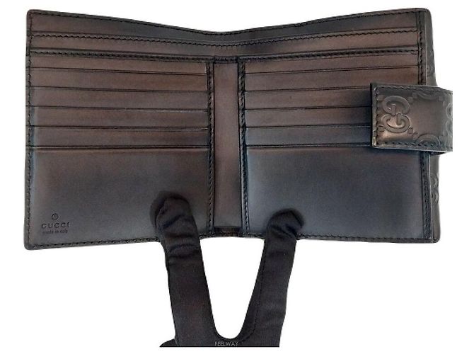 Gucci Billetera compacta con lazo de cinta negra Shima Negro - vista 4