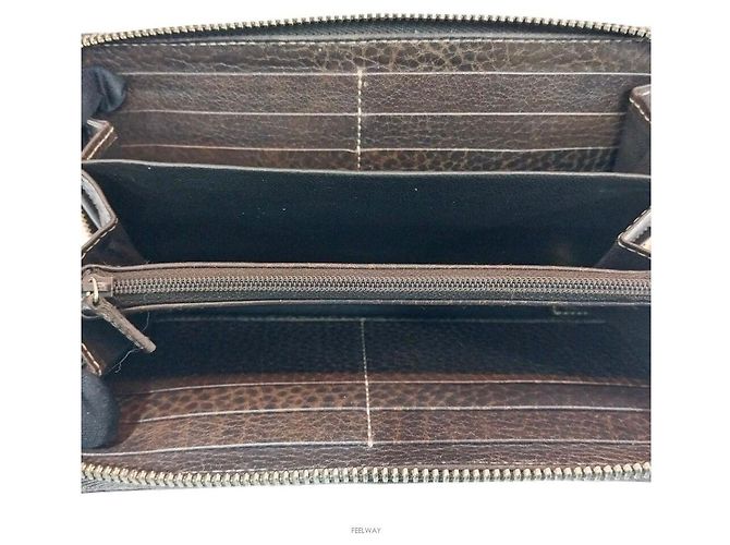Bamboo Cartera larga de tela Gucci con bambú Castaño - vista 3