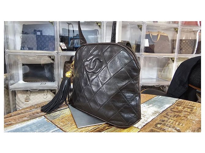 Chanel Vintage Quasten-Umhängetasche Braun - Ansicht 4