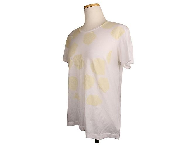 Jil Sander Weißes T-Shirt mit hellgelbem Druck - Ansicht 2
