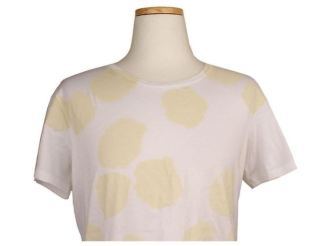Jil Sander Weißes T-Shirt mit hellgelbem Druck - Ansicht 6