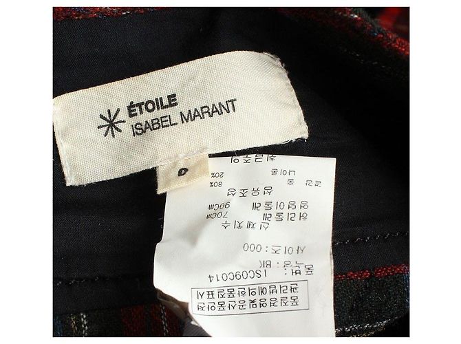 Isabel Marant Karo-Wollmischung Hemdkleid in Rot - Ansicht 3