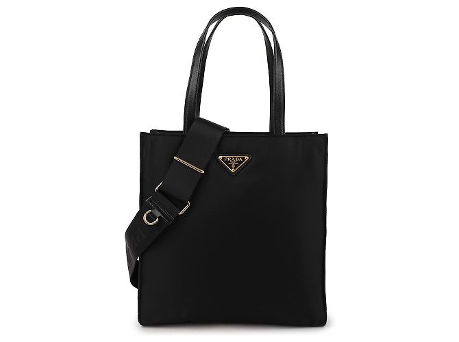 Prada Bolsa transversal de nylon acolchoada com hardware dourado Preto - vista 3