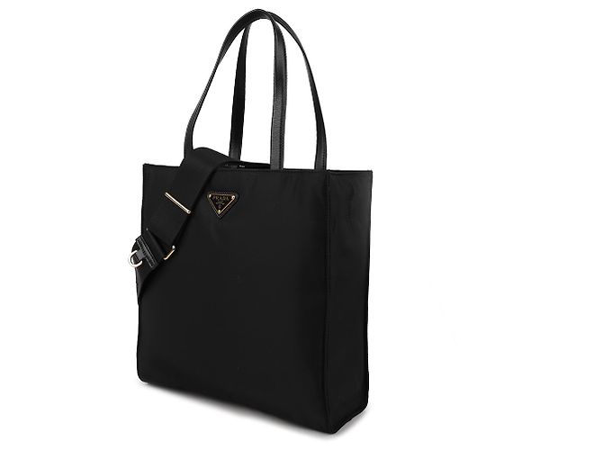 Prada Bolsa transversal de nylon acolchoada com hardware dourado Preto - vista 4