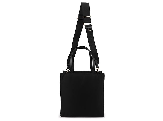 Prada Bolsa transversal de nylon acolchoada com hardware dourado Preto - vista 5