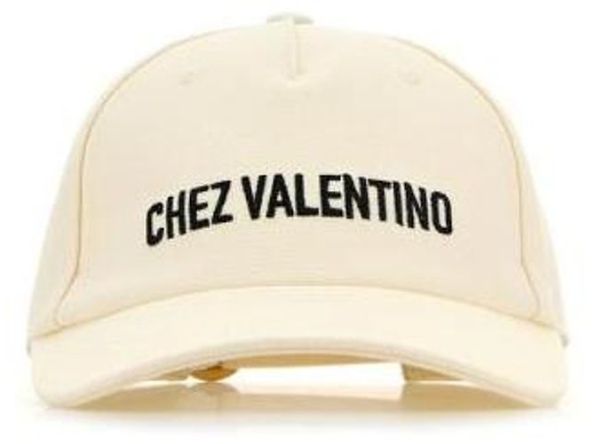 Valentino Bestickte Baumwoll-Baseballmütze Weiß - Ansicht 4