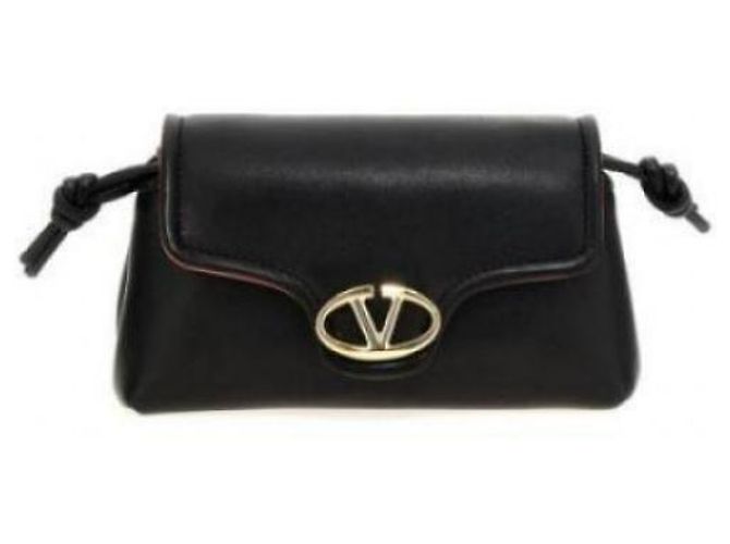 Valentino Mini borsa in pelle Napa con logo Nero - vista 5