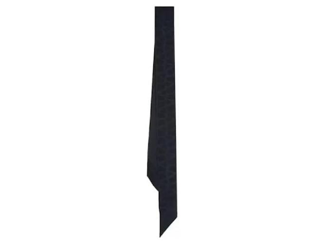 Valentino Sciarpa in seta Signature Blu - vista 5