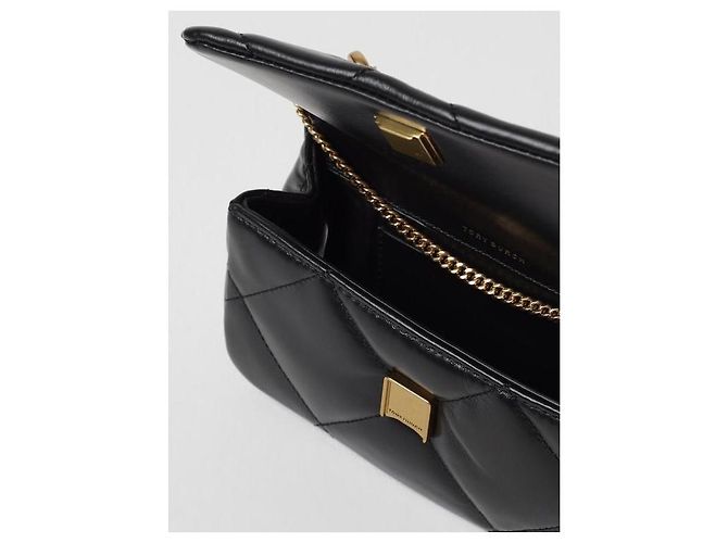 Tory Burch Borsa mini flap Kira trapuntata in diamante - vista 6
