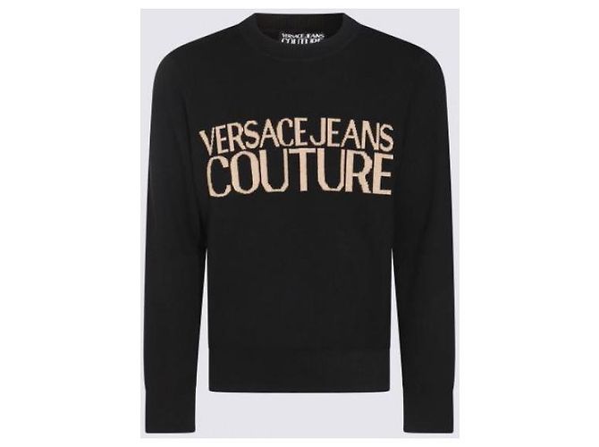 Versace Suéter com logo Couture Preto - vista 4