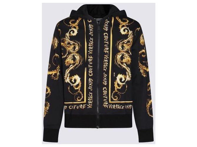 Versace Kapuzensweatshirt mit Couture-Logo-Print Schwarz - Ansicht 4