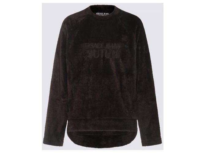 Versace Pull en maille décontracté poilu Noir - vue 4