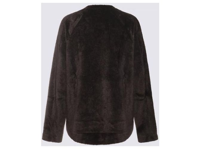 Versace Pull en maille décontracté poilu Noir - vue 5