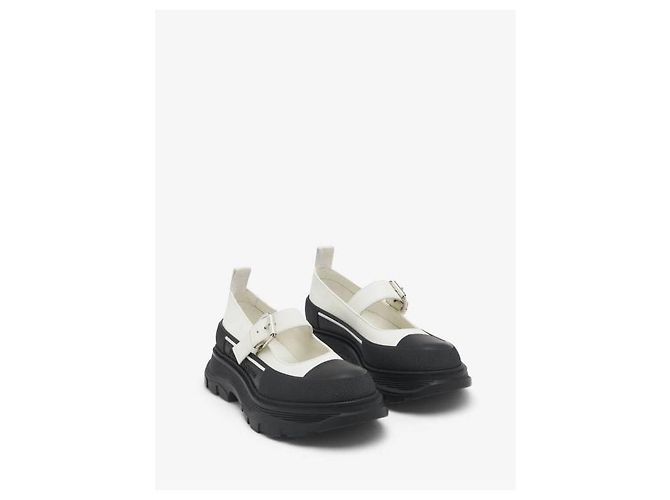 Alexander Mcqueen Scarpe Mary Jane Tread Slick Bianco - vista 4