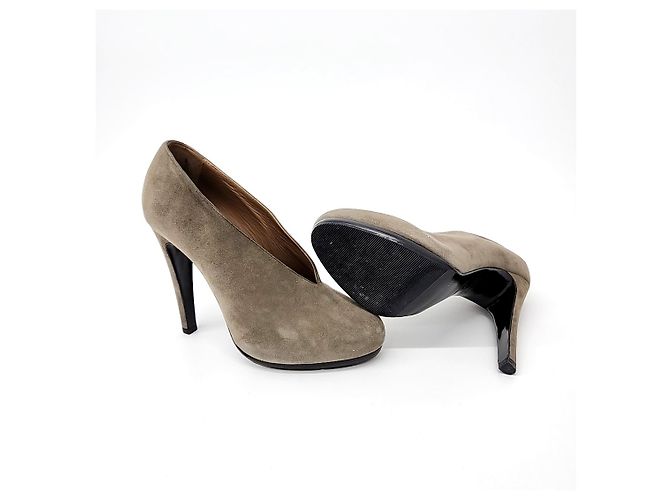 Hermès Wildlederschuhe Braun - Ansicht 4