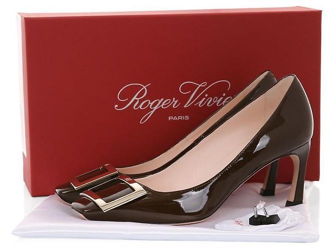 Roger Vivier Pumps mit Trompetenmetallverschluss Braun - Ansicht 12